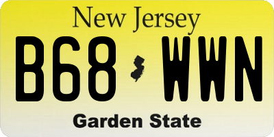 NJ license plate B68WWN
