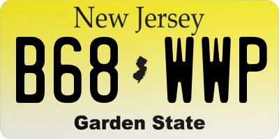 NJ license plate B68WWP
