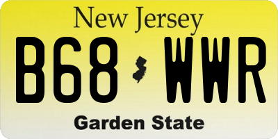 NJ license plate B68WWR
