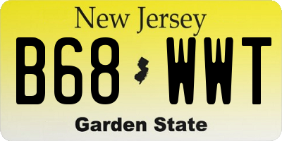 NJ license plate B68WWT