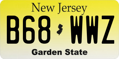 NJ license plate B68WWZ