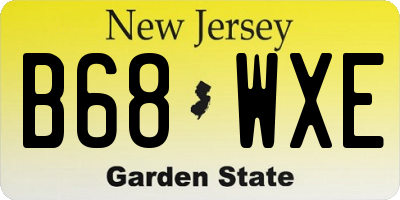 NJ license plate B68WXE