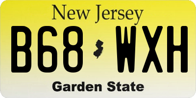 NJ license plate B68WXH