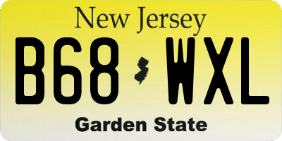 NJ license plate B68WXL