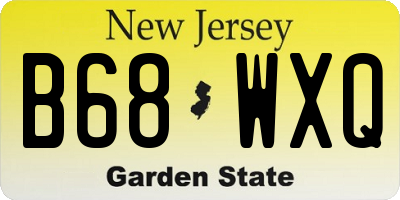 NJ license plate B68WXQ