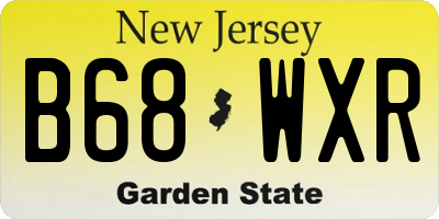 NJ license plate B68WXR