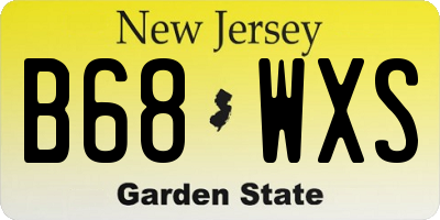 NJ license plate B68WXS