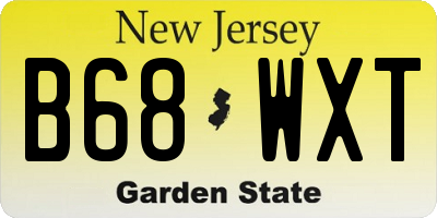 NJ license plate B68WXT