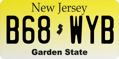 NJ license plate B68WYB