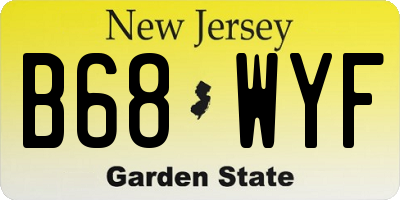 NJ license plate B68WYF