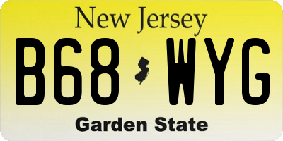 NJ license plate B68WYG