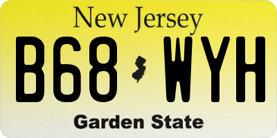 NJ license plate B68WYH