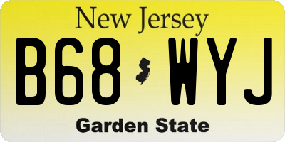 NJ license plate B68WYJ