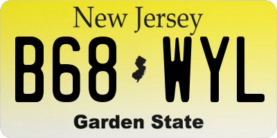 NJ license plate B68WYL