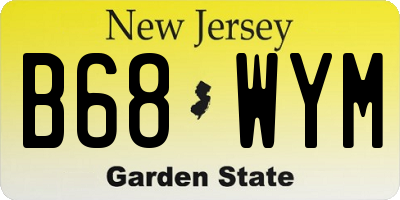 NJ license plate B68WYM