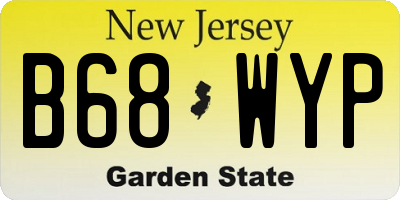 NJ license plate B68WYP