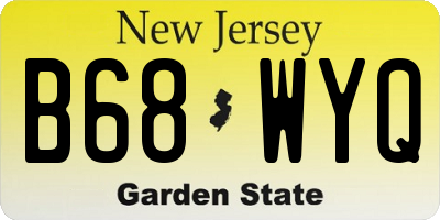 NJ license plate B68WYQ