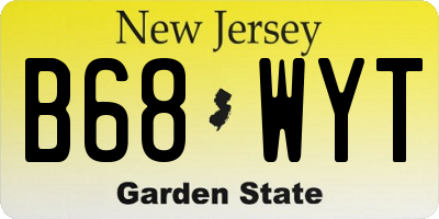 NJ license plate B68WYT