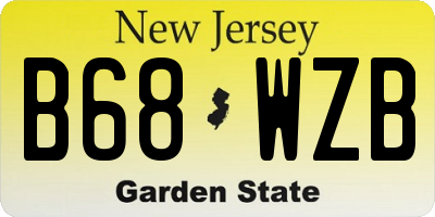 NJ license plate B68WZB