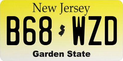 NJ license plate B68WZD