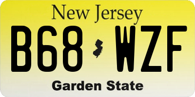 NJ license plate B68WZF