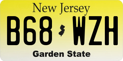 NJ license plate B68WZH