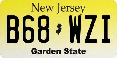 NJ license plate B68WZI