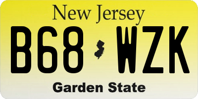 NJ license plate B68WZK