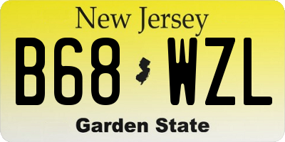 NJ license plate B68WZL