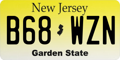 NJ license plate B68WZN