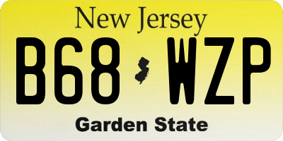 NJ license plate B68WZP