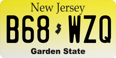 NJ license plate B68WZQ