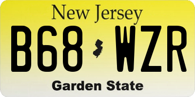 NJ license plate B68WZR