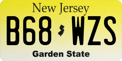 NJ license plate B68WZS