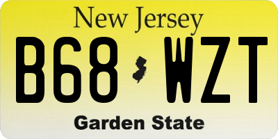 NJ license plate B68WZT