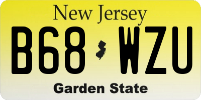 NJ license plate B68WZU