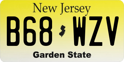 NJ license plate B68WZV