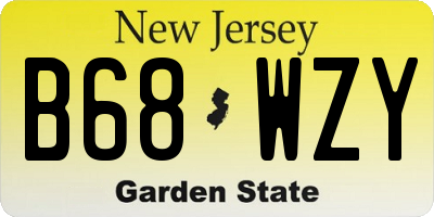 NJ license plate B68WZY