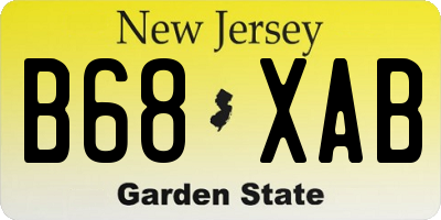 NJ license plate B68XAB