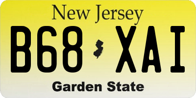 NJ license plate B68XAI