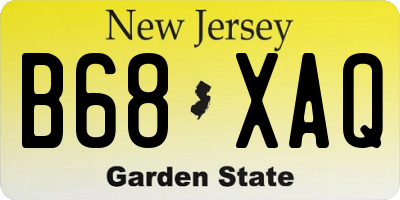 NJ license plate B68XAQ