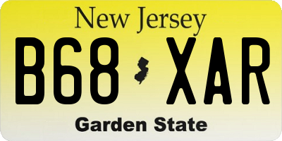 NJ license plate B68XAR