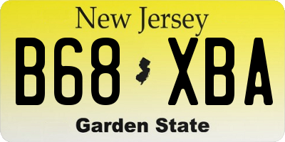 NJ license plate B68XBA