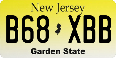 NJ license plate B68XBB
