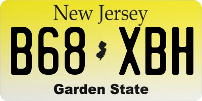 NJ license plate B68XBH