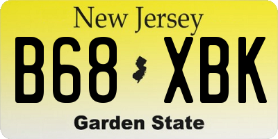 NJ license plate B68XBK