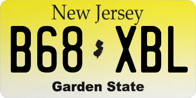NJ license plate B68XBL