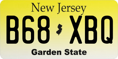 NJ license plate B68XBQ