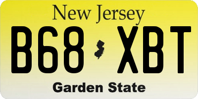 NJ license plate B68XBT