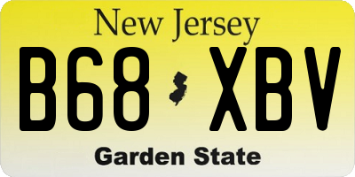 NJ license plate B68XBV